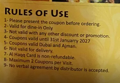 Danial Restaurant discount coupons (valid until 31 Jan 2027) - Dubai  Ajman