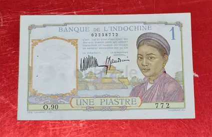 1935 French Indochine 1 piastre