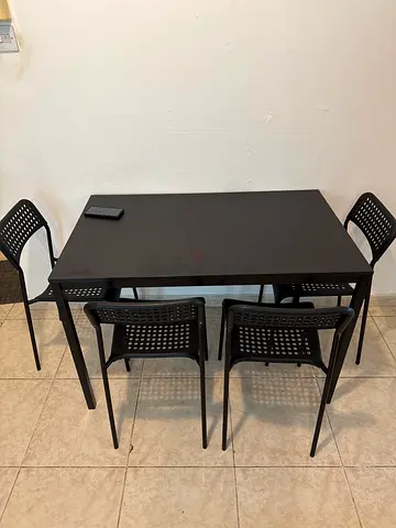 IKEA Dining table for sale with 4 chairs