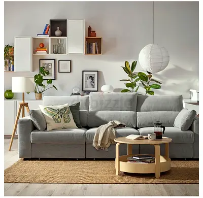 ESKILSTUNA 3-Seat Sofa, Tallmyra white/black