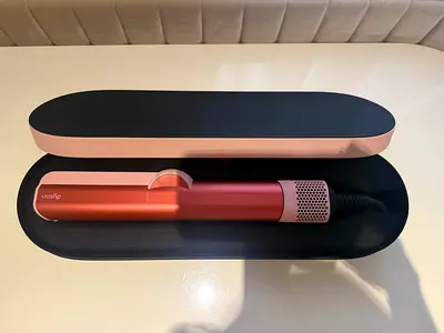 Dyson airstrait hair straightener (rose gold) with travel case - used once
