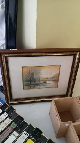 Vintage 1970s Framed Watercolour Painting