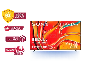 Sony 75 Inch BRAVIA 7 Class Mini LED QLED 4K HDR Google Smart TV 2024 75XR70 - Free Delivery All UAE