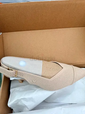 VIVAA Pointed-Toe Slingback Heels (Addison) in Almond