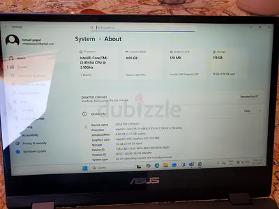 ASUS Laptop Intel i3, 4GB RAM, 119GB SSD - Used