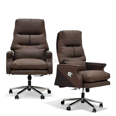 Executive Ergonomic Reclining Office Chair – Luxury Leather Task Seat