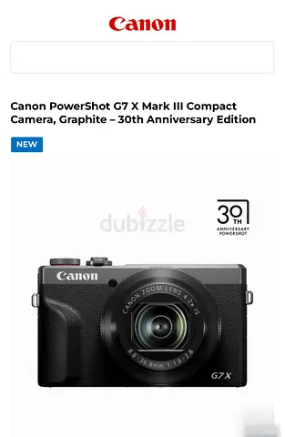 Canon G7x m3 limited edition 30th anniversary