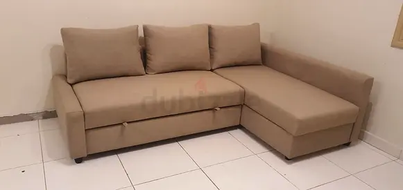 L shape sofa cum bed storage