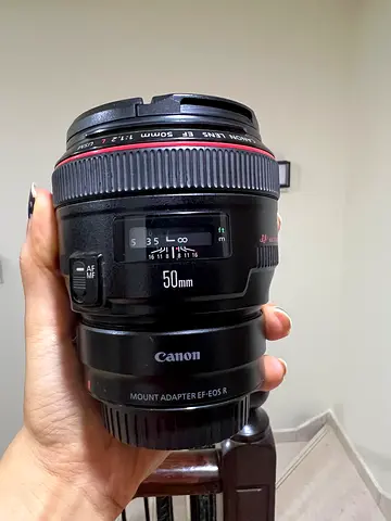 Canon EF 50mm f/1.2L USM  +RF mount adapter