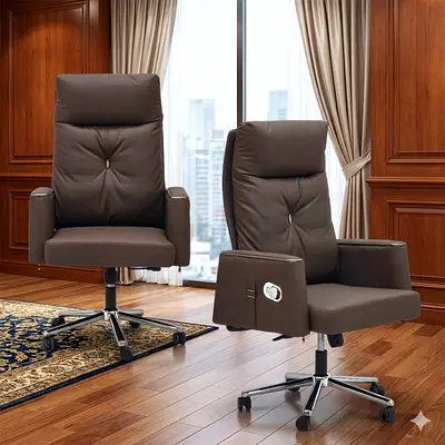 Pu Leather Office/Executive Chairs with Recline and Wheels