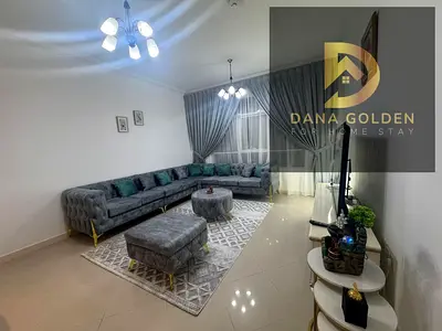 First tenant / Two bedrooms and a living room / Hotel-style furnishings / Al Taawun