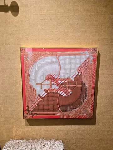 2 x Framed Decorative Artwork with Geometric Horse Motif