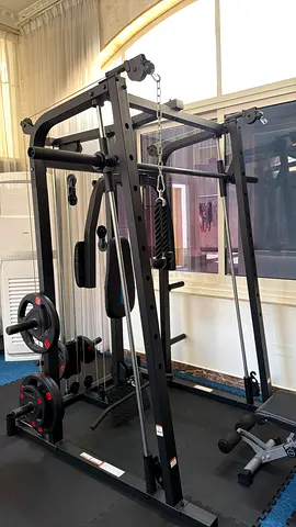 Multi-Station Home Gym / Smith Machine with Cable Pulley / including cardio bike