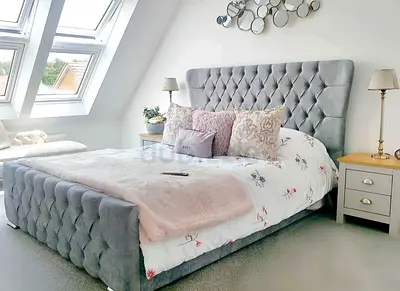 Grey King Size Bed
