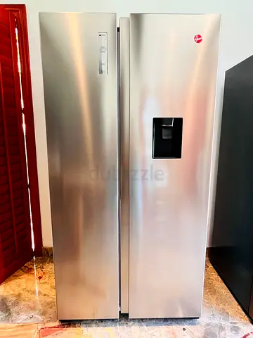 Stainless Steel Side-by-Side Refrigerator with Water Dispenser