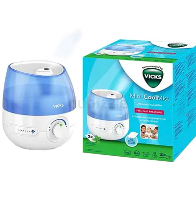 Vicks Mini CoolMist Ultrasonic Humidifier - Blue/White