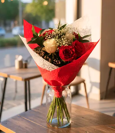 RedWhite Rose Bouquet