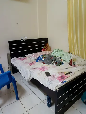 Used Queen Bed Frame with Headboard and Mattress - Good Condition