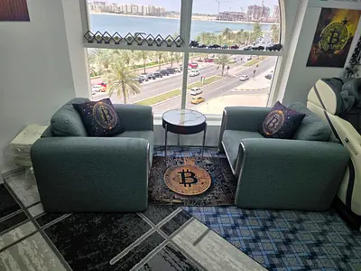 Pair of Modern Upholstered Arm Sofa with Side Table