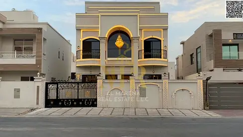 Classic villa with palace design in the heart of Ajman, fully equipped with electricity, water, and