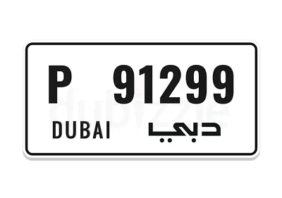 Dubai Plate P 91299