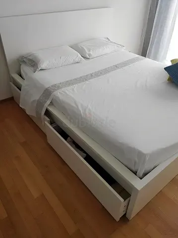 Ikea malm double bed with ikea mattress like new