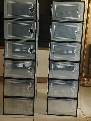 Stackable Plastic Storage Drawers - 12-Drawer Organizer