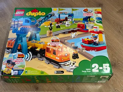 Duplo lego cargo train