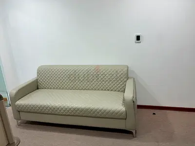 Light Beige 2-Seater Sofa and 1-Seater Sofa in Good Condition for sale. pick up in business bay.
