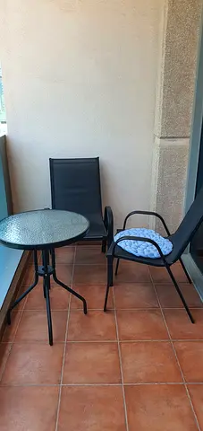 Balcony table with two chairs