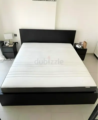 Ikea malm king Storage bed with ikea mattress 180*200