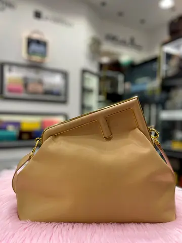 Fendi Beige Fendi First Medium Clutch Bag (Authentic/PreOwned)