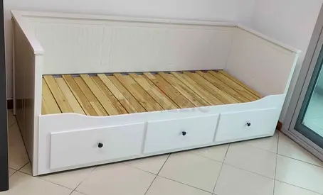 IKEA Hamnes daybed with 3 big storage drawers and 2 IKEA mattresses.