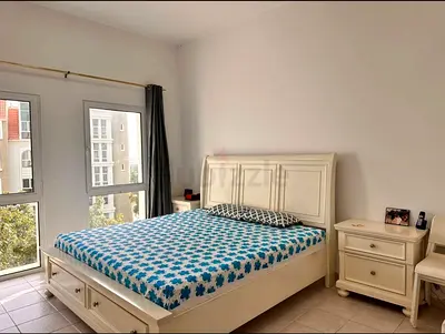 Cream Wooden Double Bed with Storage and Matching Nightstand