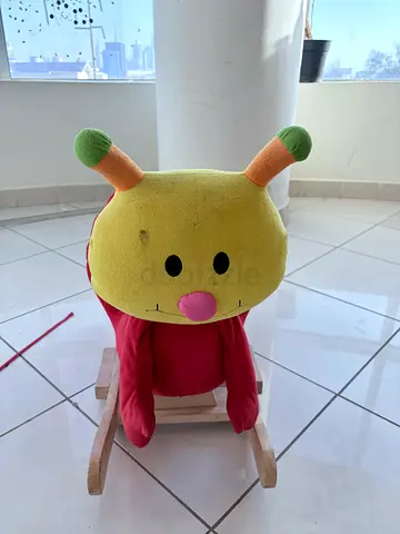 Plush Animal Kids Rocking Chair - Soft Yellow Character Seat