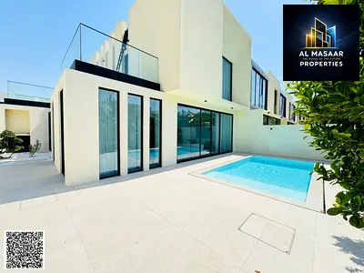 Corner villa overlooking a golf course, land area 4200 sq m, custom finishing with a private pool, price includes electricity, water, and air conditio