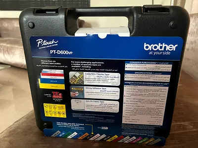 Brother P-touch PT-D600VP Label Printer with Case brand new near open