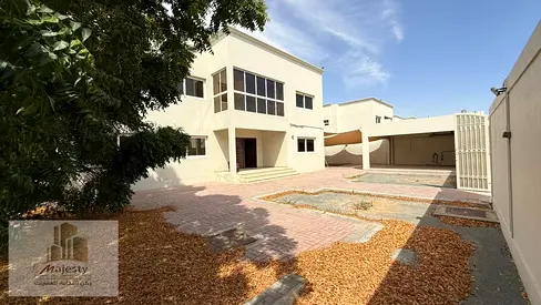 Luxury villa for rent in Al-Barashi with an area of 12,000 sq ft | 5 master bedrooms + 2 majlis + front and back yard | High-end finishes and spacious