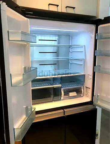 Hitachi French Door Bottom Freezer Refrigerator Black by teye