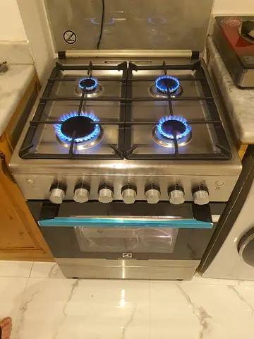 Stainless Steel 4-Burner Gas Cooker with Oven - Good Working Condition