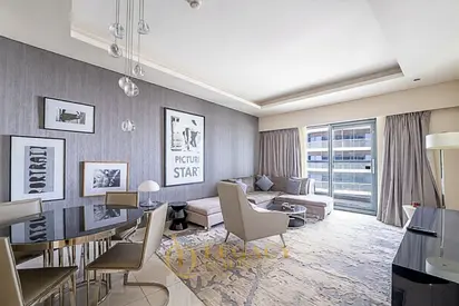 Furnished 1BR Apartment | High Floor | Downtown & Marina Views | Balcony