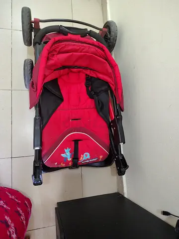 Red Foldable Standard Baby Stroller - Good Used Condition