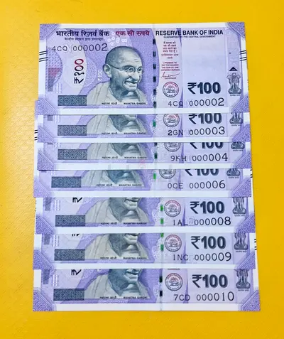 2018 India 100 Rupees Royal serial numbers