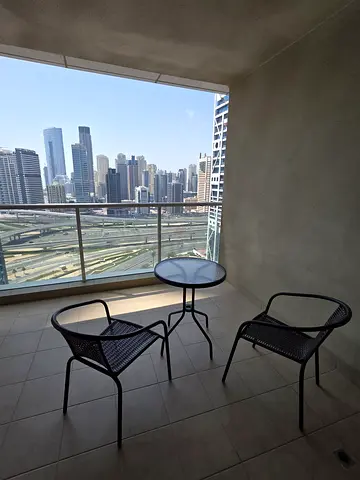 Small Balcony Bistro Set — 2 Chairs + Round Table, Good Condition