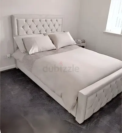Light Grey Queen Size Bed