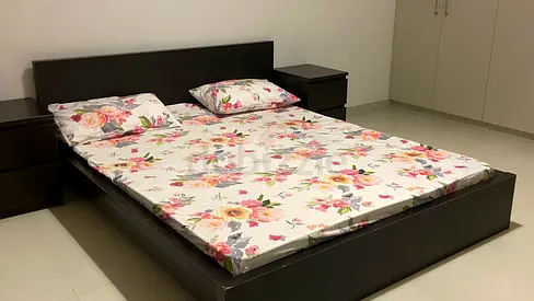 Modern Minimalist Black/Dark Brown Bed frame (BED FRAME ONLY)