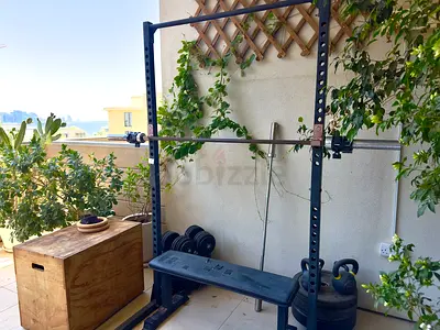 Home Power Rack with Bench, Plates and Kettlebell — Used