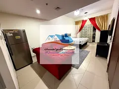 First occupancy, luxurious and elegant studio with balcony, fully furnished, for monthly rent in Al