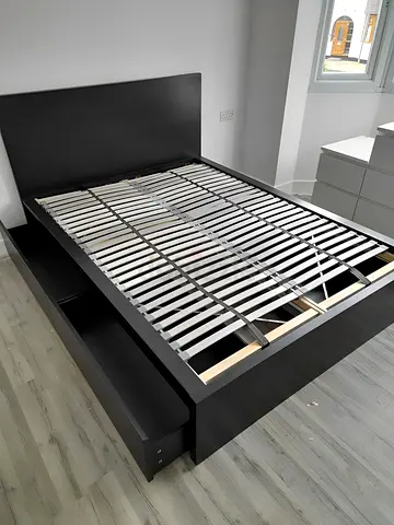 IKEA malm queen bed with storage like new