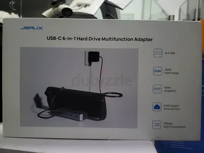 JSaux USB-C 6-in-1 Hard Drive Multifunction Adapter - M.2 SSD, HDMI, 100W PD
